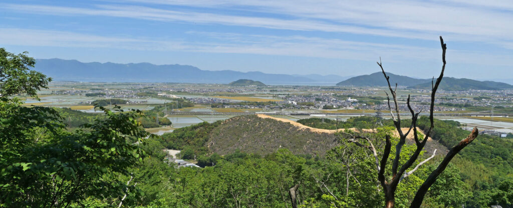 星ヶ崎城址付近から琵琶湖方面の眺望
